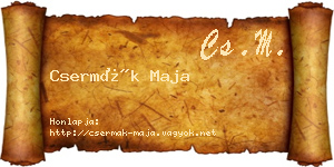 Csermák Maja névjegykártya